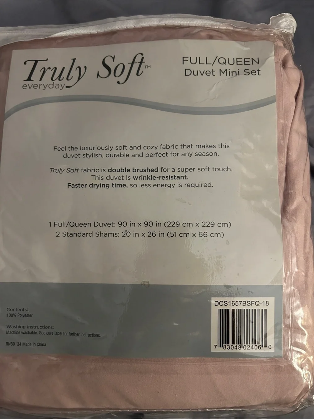 Truly Soft full/queen duvet mini set new